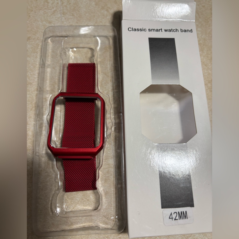 NWT Red Mesh 42mm Smartwatch Band